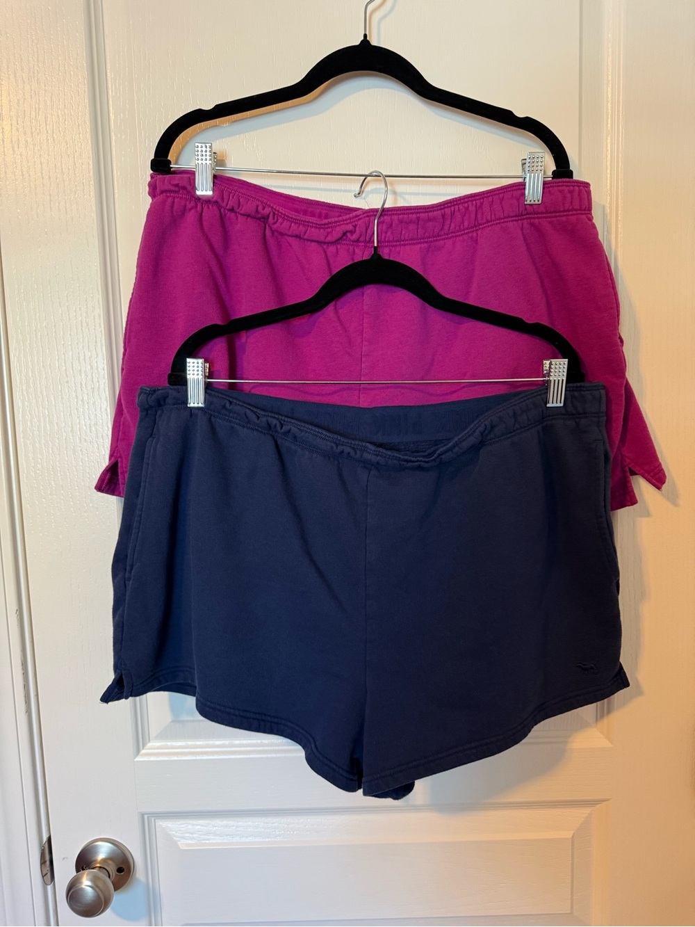 PINK Victoria's Secret Fuchsia and Navy Athletic Shorts Duo